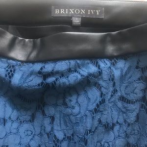 Like new black and blue lace skirt